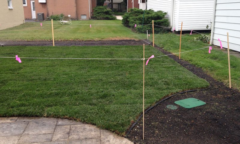 Photo of yard before First Fence installed a fence