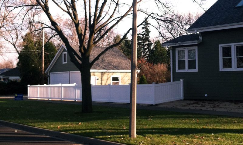 Photo of the custom fence we installed for the Heywood family