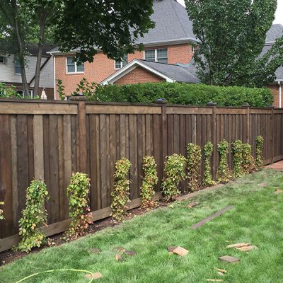 Photo of yard on Orchard Ave before First Fence installed a fence