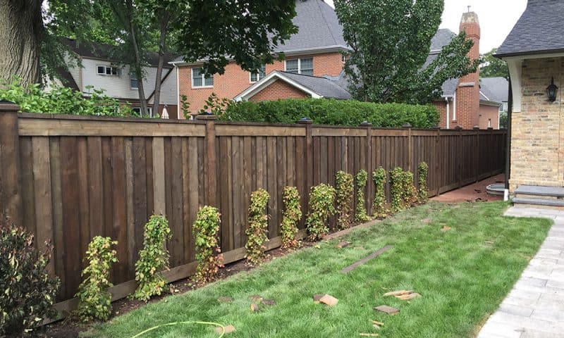 Photo of yard on Orchard Ave before First Fence installed a fence