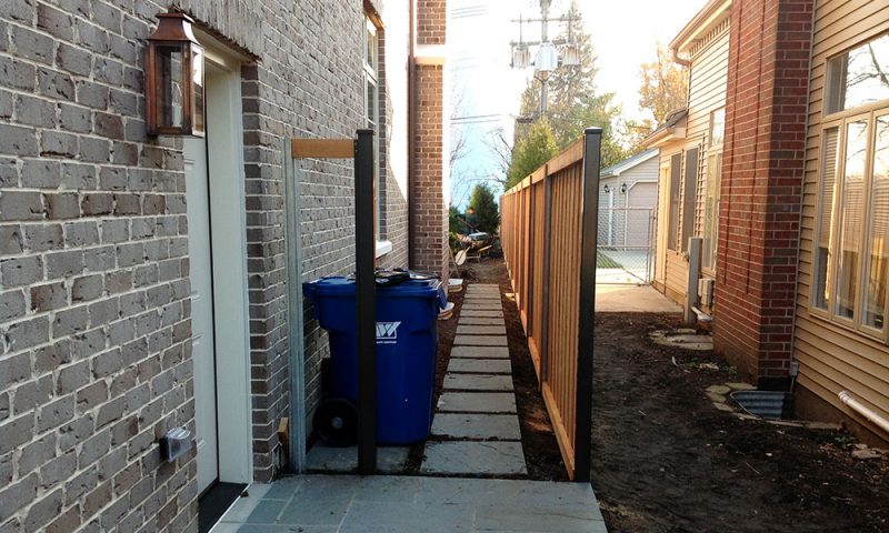 A photo of the custom fence installed by First Fence