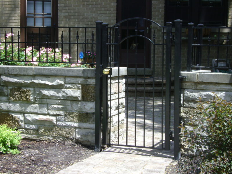 Photo of a powder coated iron entry gate