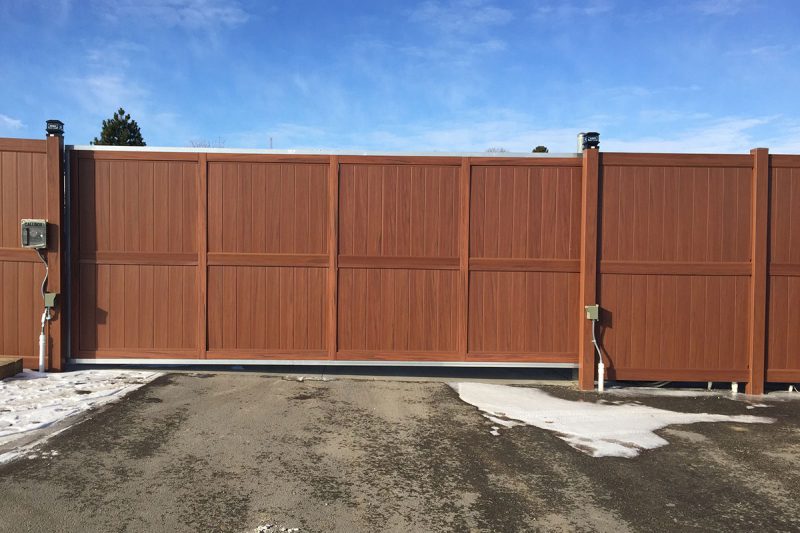 Photo of a commercial access control fence installed by First Fence