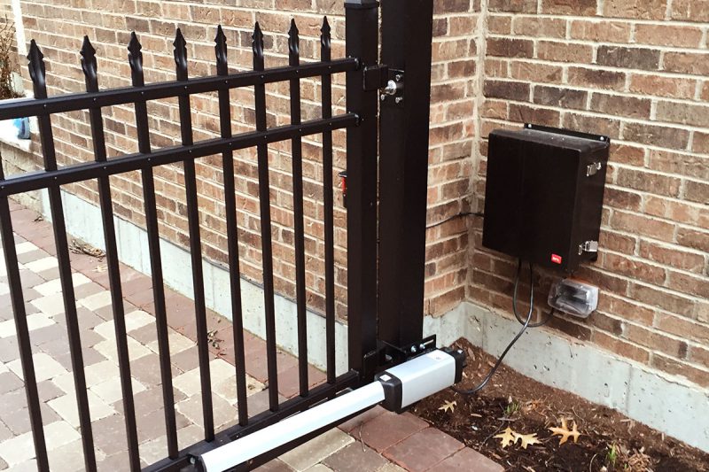 Photo of a fence access control panel installed by First Fence