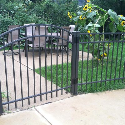 Photo of a custom Ultra Aluminum fence installed by First Fence Company in Hillside, IL