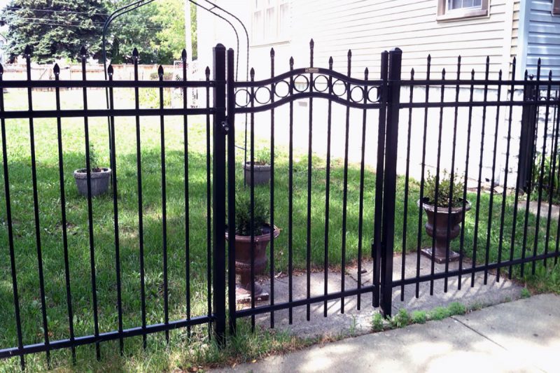 Photo of a custom aluminum fence installed by First Fence