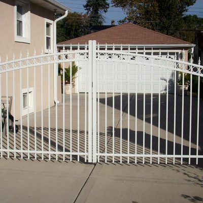 Photo of aluminum fence installed by First Fence Company in Hillside, IL