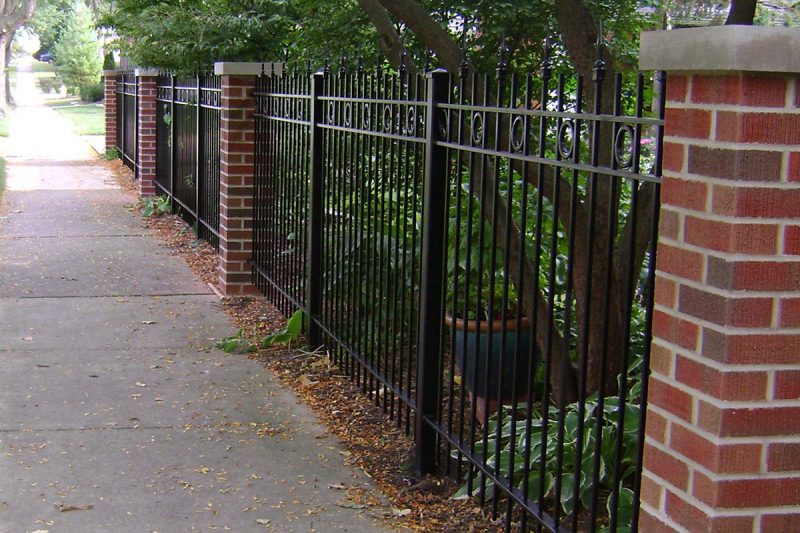 Photo of a custom pillar fence installed by First Fence Company
