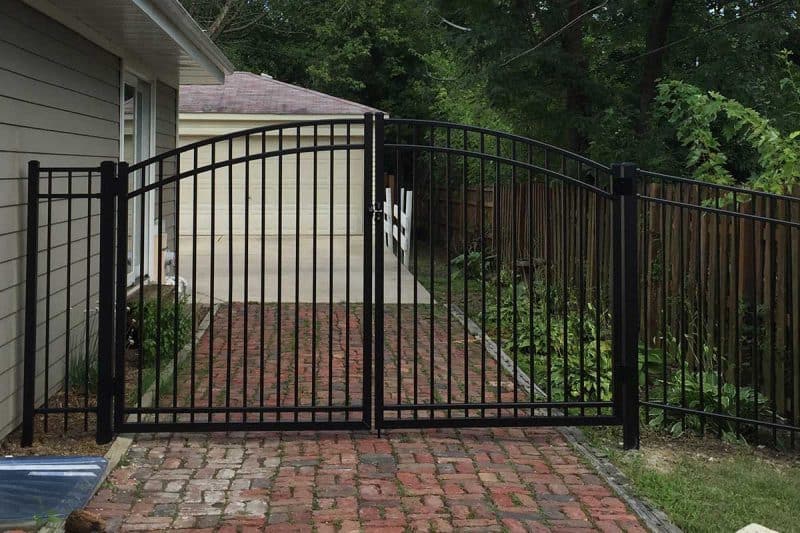 Photo of residential aluminum fence