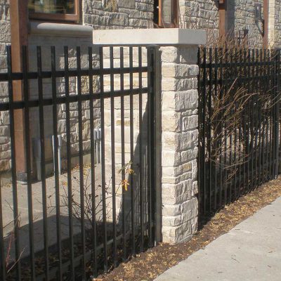Photo of residential aluminum fence