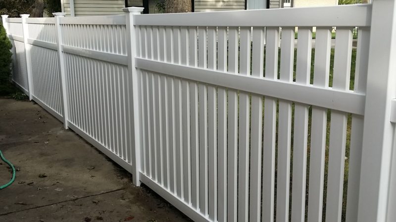 Photo of a Havana semi-private vinyl fence installed by First Fence Company in Hillside, IL
