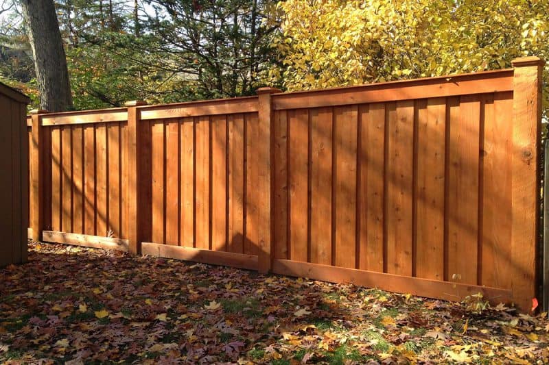 Photo of a wood fence installed by First Fence Company in Hillside, IL