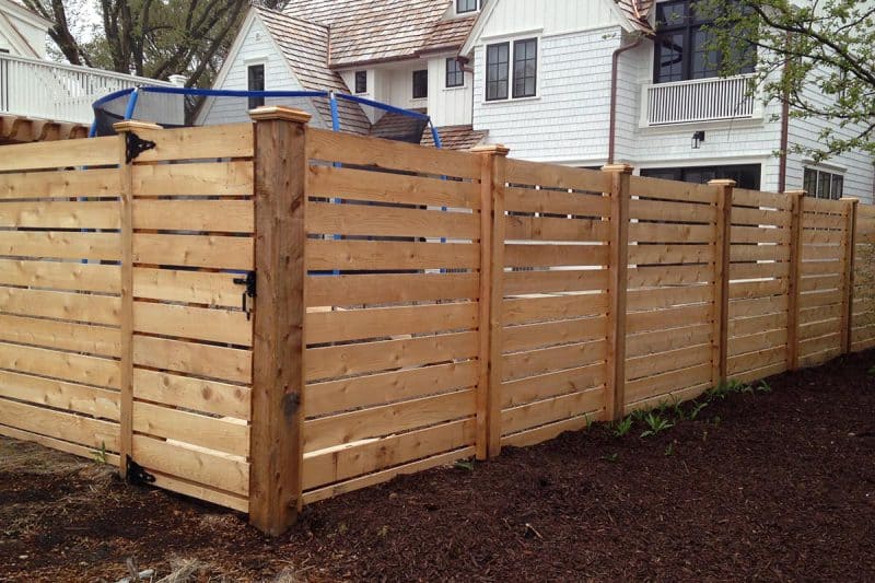 Photo of a wood fence installed by First Fence Company in Hillside, IL