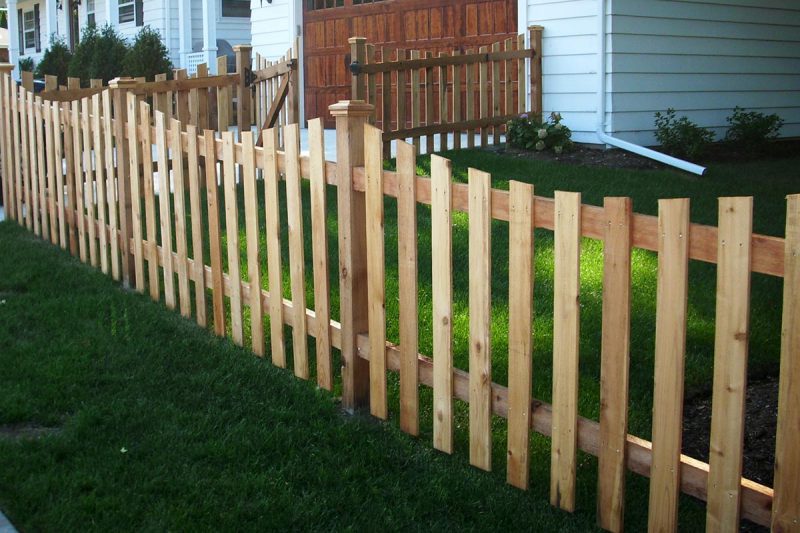 Photo of a wood fence installed by First Fence Company in Hillside, IL