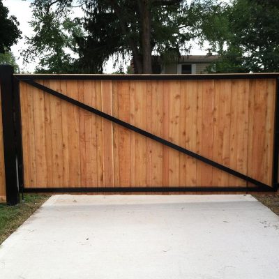 Photo of a custom fence installed by First Fence Company in Hillside, IL