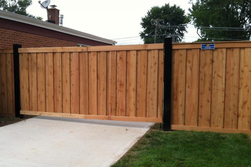Photo of a custom fence installed by First Fence Company in Hillside, IL