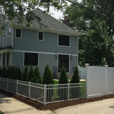 Custom elegant and secure aluminum fence installed by First Fence