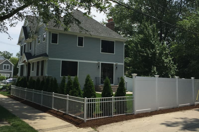 Custom elegant and secure aluminum fence installed by First Fence