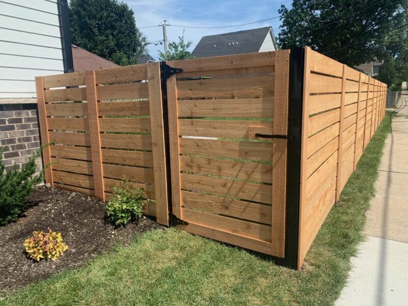 wooden fence gate