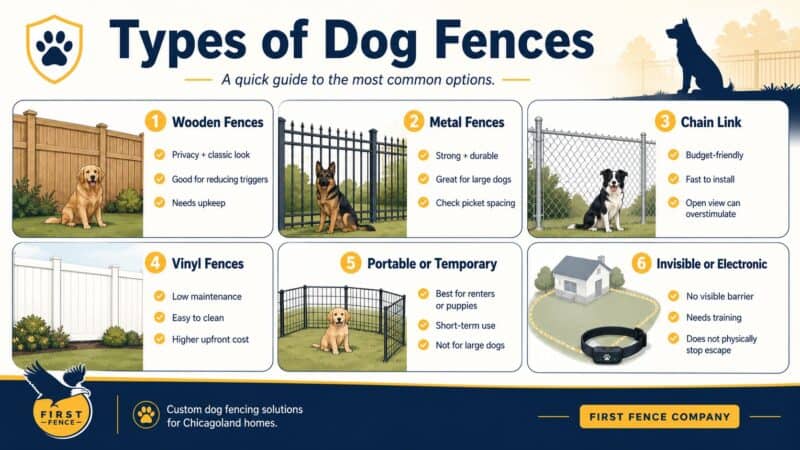 Types of dog fences 