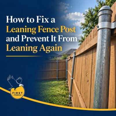 Fix a Leaning Fence Post