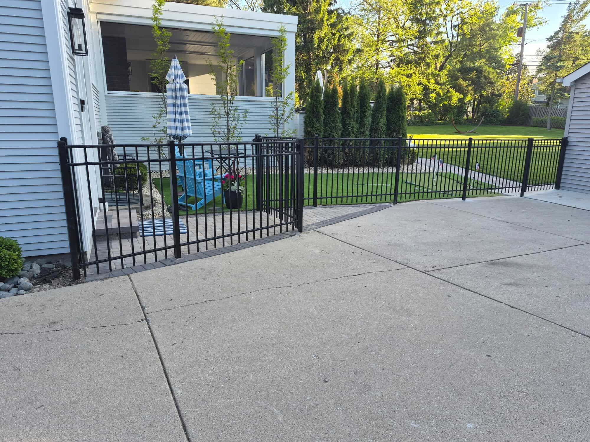 Aluminum Fence Project in Western Springs, IL