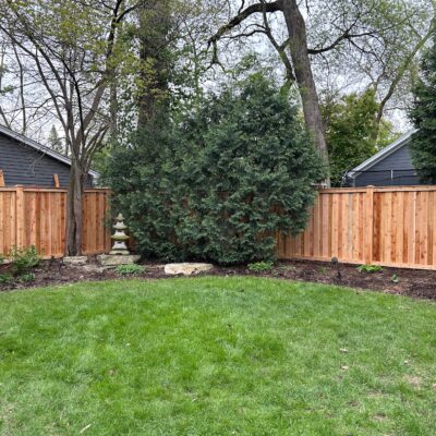 western red cedar fence picture of glen ellyn property