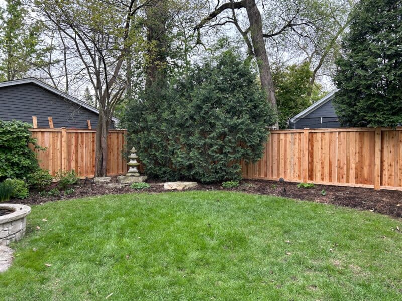 western red cedar fence picture of glen ellyn property